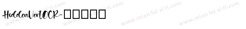HiddenVertOCR字体转换