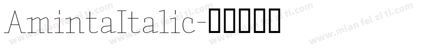 AmintaItalic字体转换