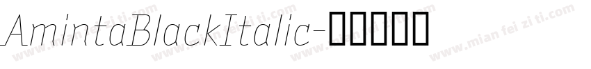 AmintaBlackItalic字体转换