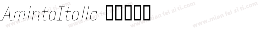 AmintaItalic字体转换