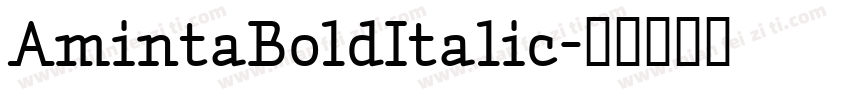 AmintaBoldItalic字体转换