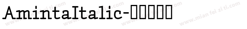 AmintaItalic字体转换