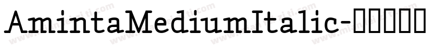 AmintaMediumItalic字体转换