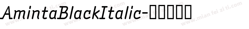 AmintaBlackItalic字体转换