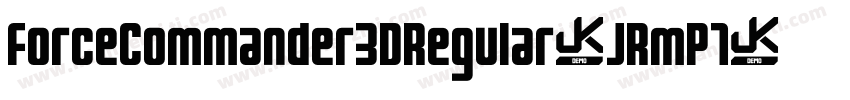 ForceCommander3DRegular-JRmP7字体转换