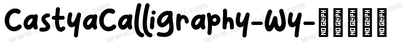 CastyaCalligraphy-Wy字体转换