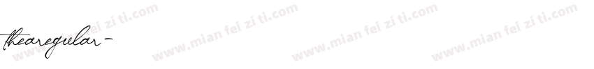 thearegular字体转换