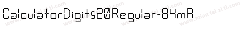 CalculatorDigits20Regular-84mA字体转换