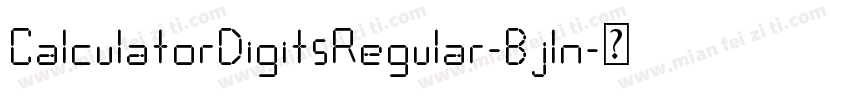 CalculatorDigitsRegular-Bjln字体转换