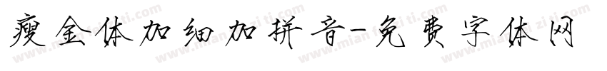 瘦金体加细加拼音字体转换