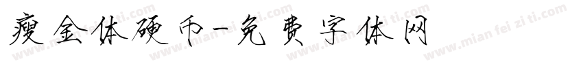 瘦金体硬币字体转换