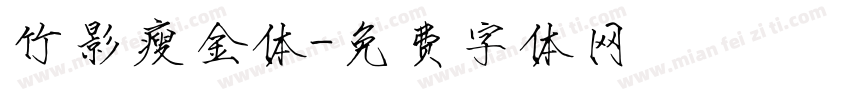竹影瘦金体字体转换