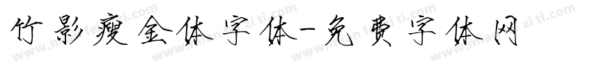 竹影瘦金体字体字体转换