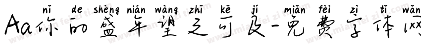 Aa你的盛年望之可及字体转换