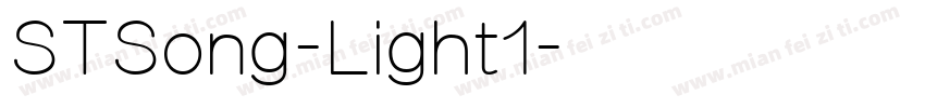 STSong-Light1字体转换