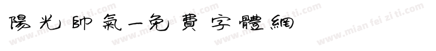阳光帅气字体转换