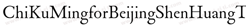 ChiKuMingforBeijingShenHuangTech字体转换