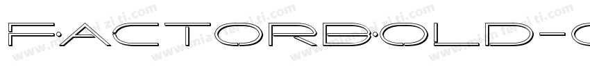 FactorBold-OX0A字体转换
