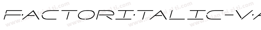 FactorItalic-Va30字体转换