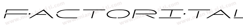 FactorItalic-Va30字体转换