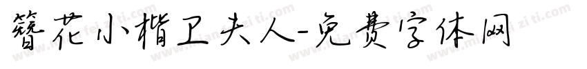 簪花小楷卫夫人字体转换