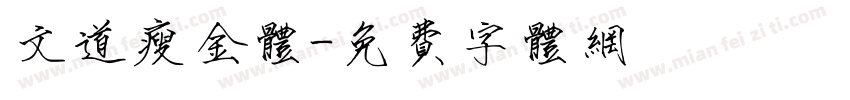 文道瘦金体字体转换