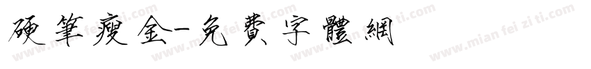 硬笔瘦金字体转换