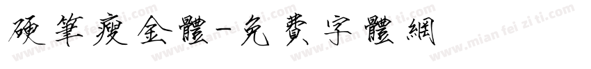 硬笔瘦金体字体转换