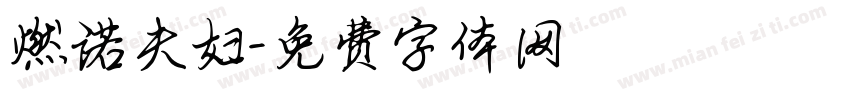 燃诺夫妇字体转换