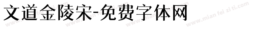 文道金陵宋字体转换