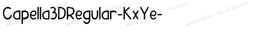 Capella3DRegular-KxYe字体转换