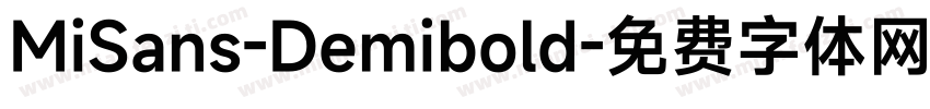 MiSans-Demibold字体转换