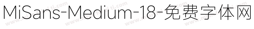 MiSans-Medium-18字体转换