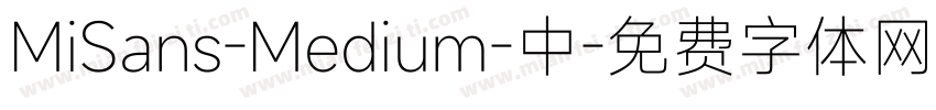 MiSans-Medium-中字体转换