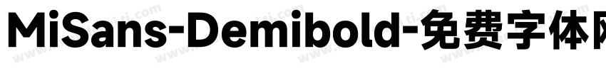 MiSans-Demibold字体转换