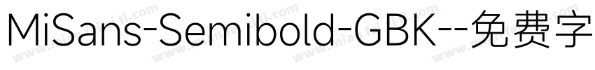MiSans-Semibold-GBK-字体转换