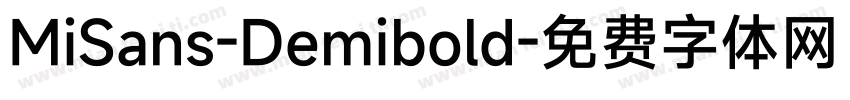 MiSans-Demibold字体转换