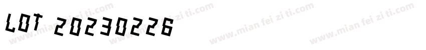 LOT:20230226字体转换