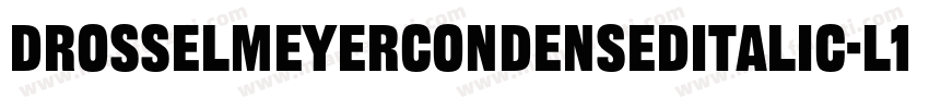 DrosselmeyerCondensedItalic-l1W0字体转换