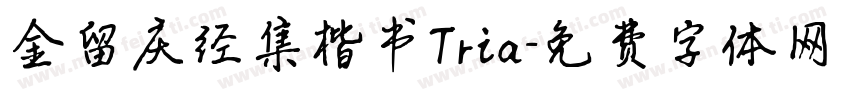 金留庆经集楷书Tria字体转换