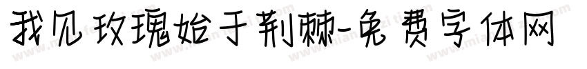 我见玫瑰始于荆棘字体转换