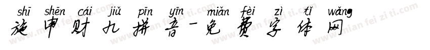 施申财九拼音字体转换