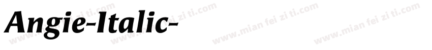 Angie-Italic字体转换