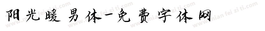 阳光暖男体字体转换