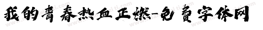 我的青春热血正燃字体转换