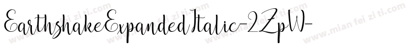 EarthshakeExpandedItalic-2ZpW字体转换