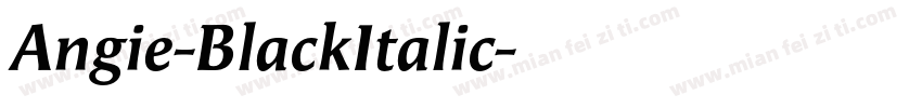 Angie-BlackItalic字体转换