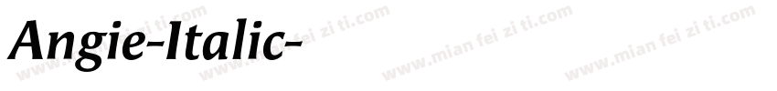 Angie-Italic字体转换
