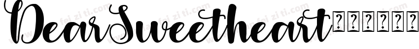 DearSweetheart字体转换