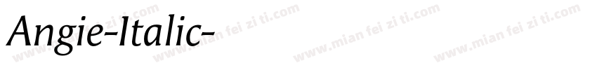 Angie-Italic字体转换